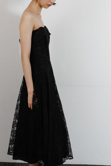 1970s Black Lace Dress