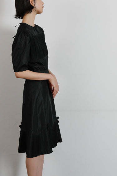 1930s Silk Black Dress