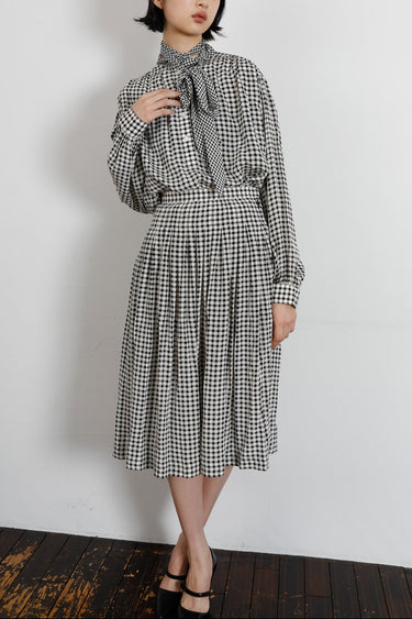 1978s Yves Saint Laurent rive gauche Silk Printed Ensemble Dress