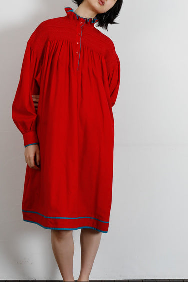 1982s KENZO Smocking Embroidered Dress
