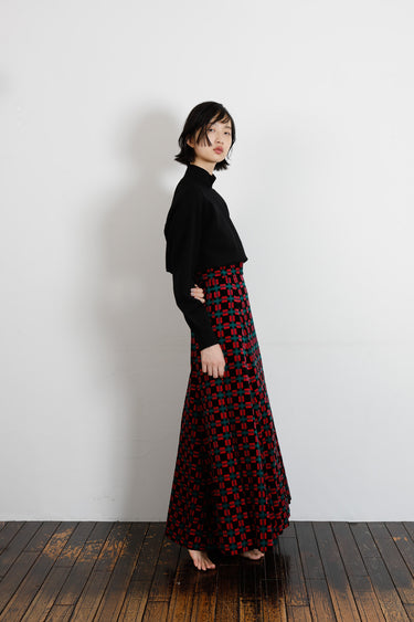 1970s Printed Long Skirt