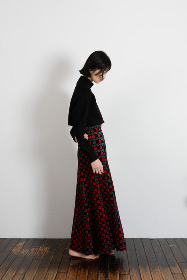 1970s Printed Long Skirt