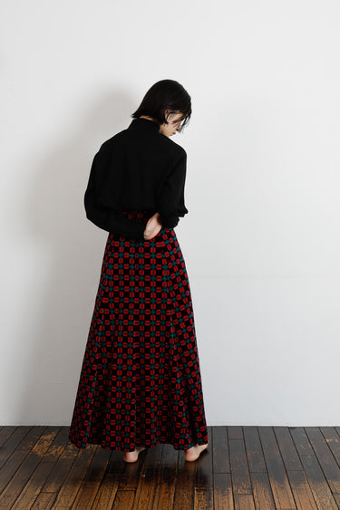 1970s Printed Long Skirt