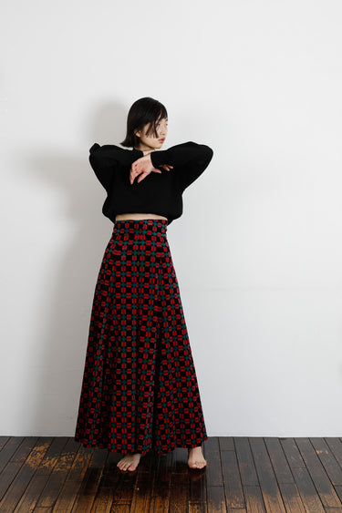 1970s Printed Long Skirt