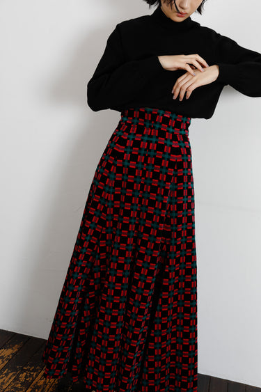 1970s Printed Long Skirt