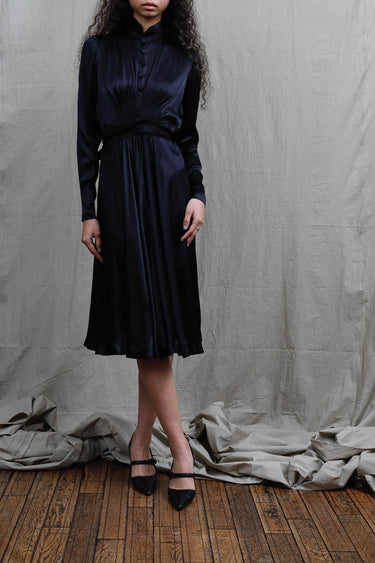 1940s Smocking Embroidery Dress