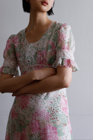 1970s Printed Long Dress