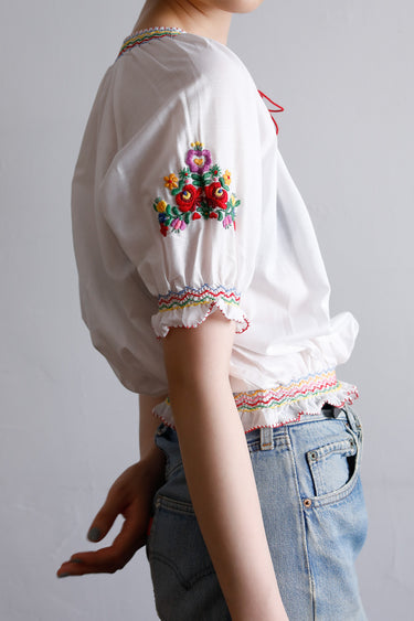 1960s Embroidered Folk Blouse