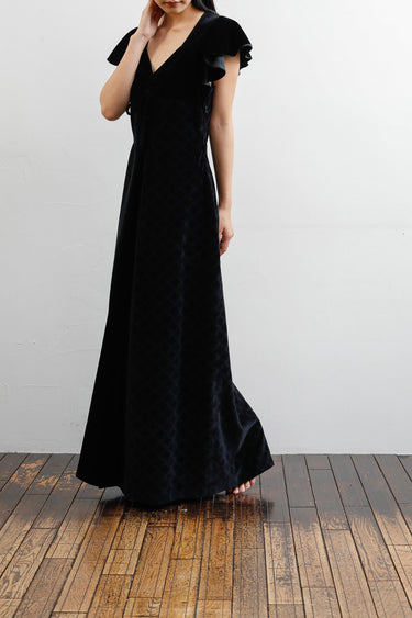 1970s Velvet Long Dress