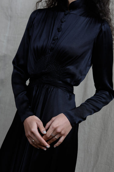 1940s Smocking Embroidery Dress