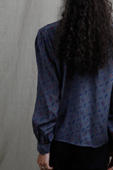 Yves Saint Laurent rive gauche Silk Bowtie Blouse