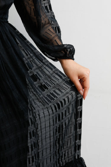 TED LAPIDUS Silk Chiffon Dress