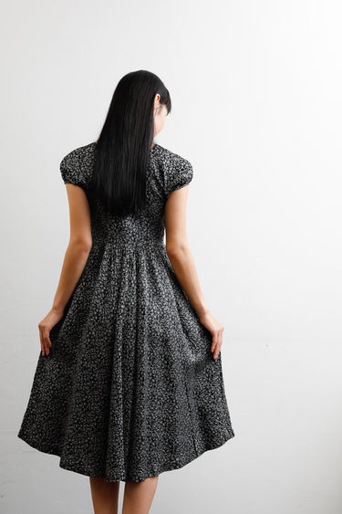 1950s Printed Couture Dress