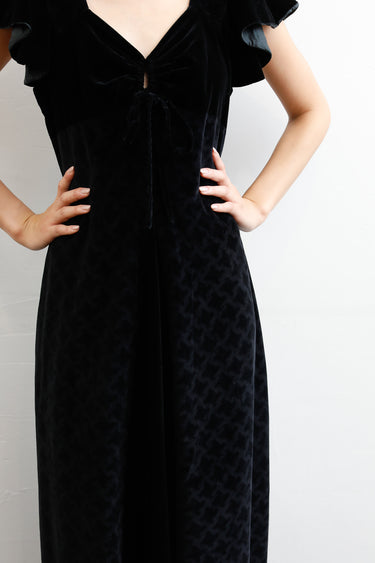 1970s Velvet Long Dress