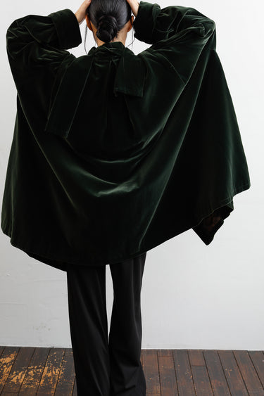 Yves Saint Laurent rive gauche Green Velvet Coat